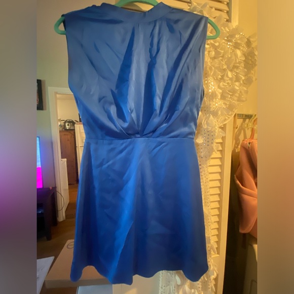 Hemline Cobalt Blue Cocktail Dress - Picture 2 of 6